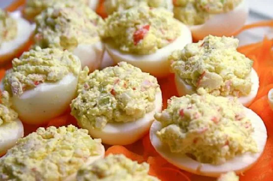 Яйца с крабом